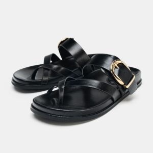 Marketplace & Online Shopping 135 buckled flat sandal