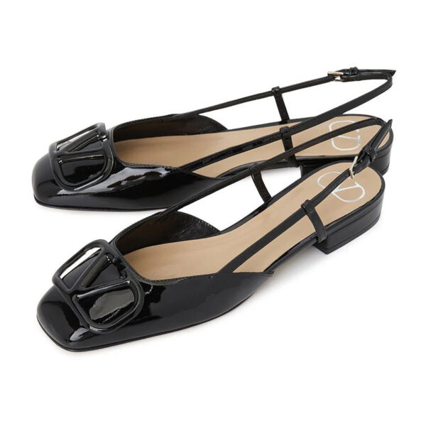 Patent Leather Slingback Lower Block Heels patent leather slingback lower block heels
