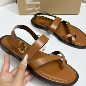 women sling-back flat sandals