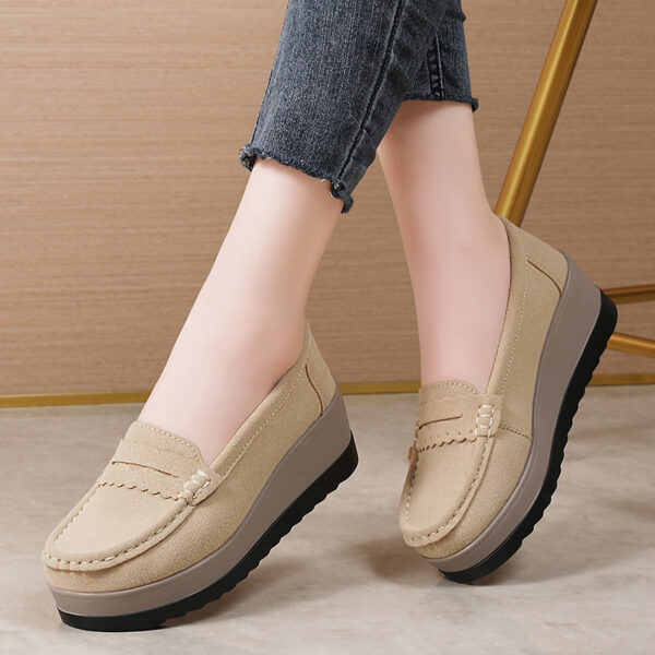 Ladies Casual Wedge Loafers