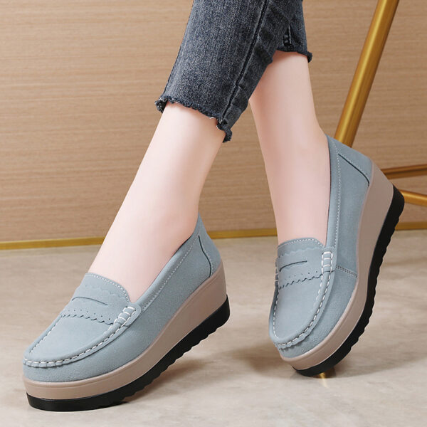 Ladies Casual Wedge Loafers