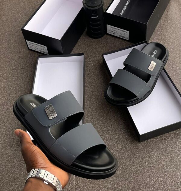 men fashion leather pam