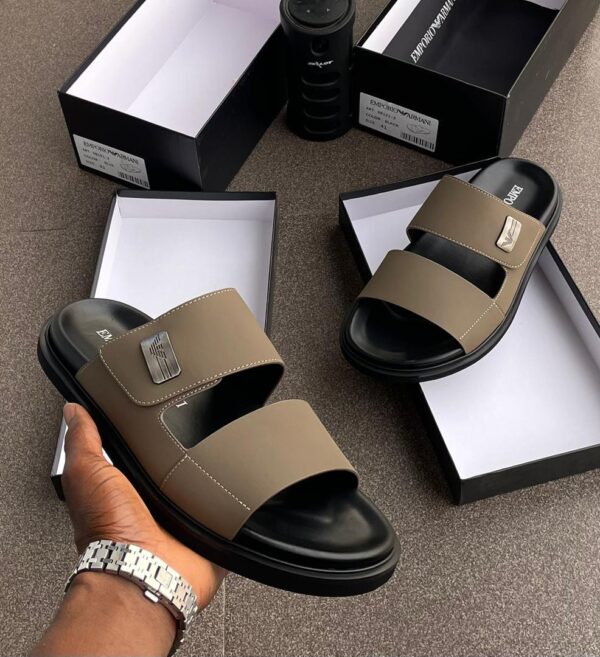 men fashion leather pam