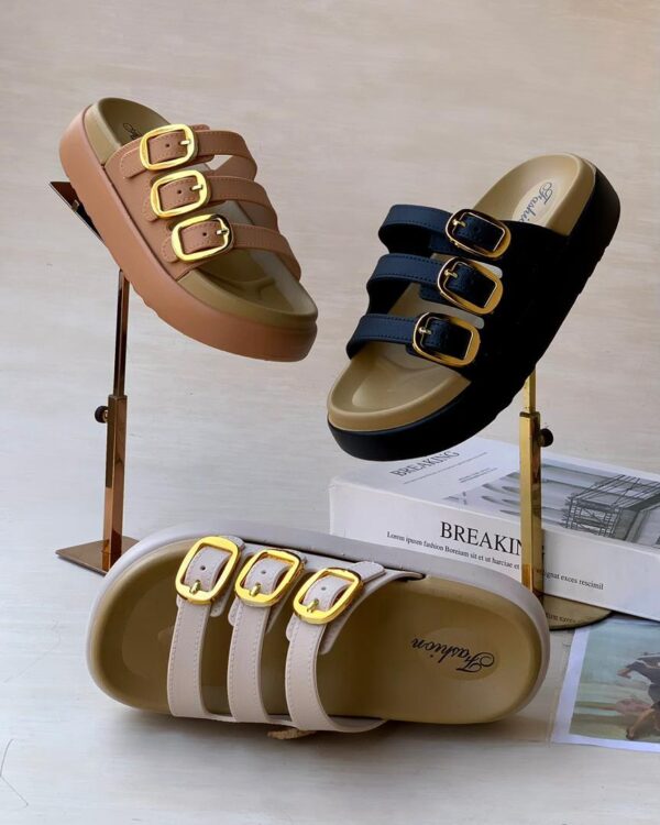 women casual thick-soled slides