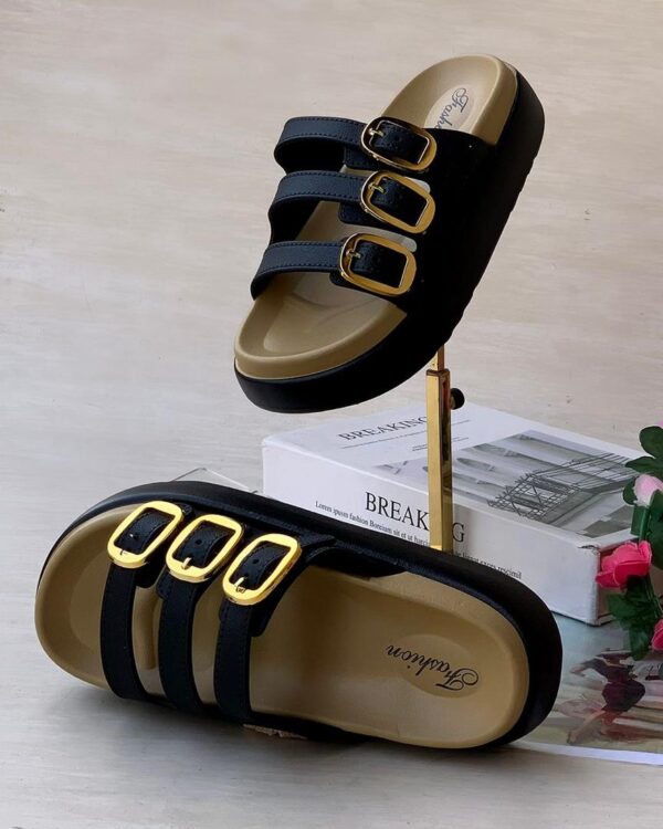 women casual thick-soled slides
