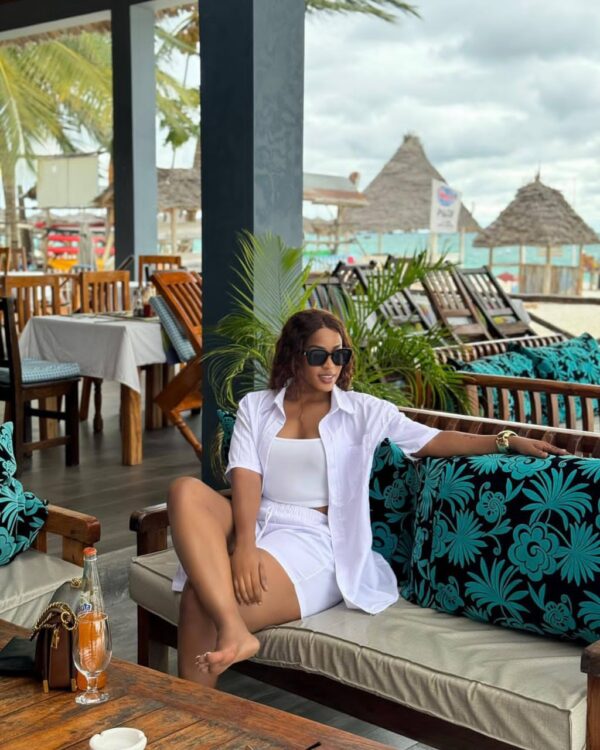 linen short sleeve button-up shirt and shorts