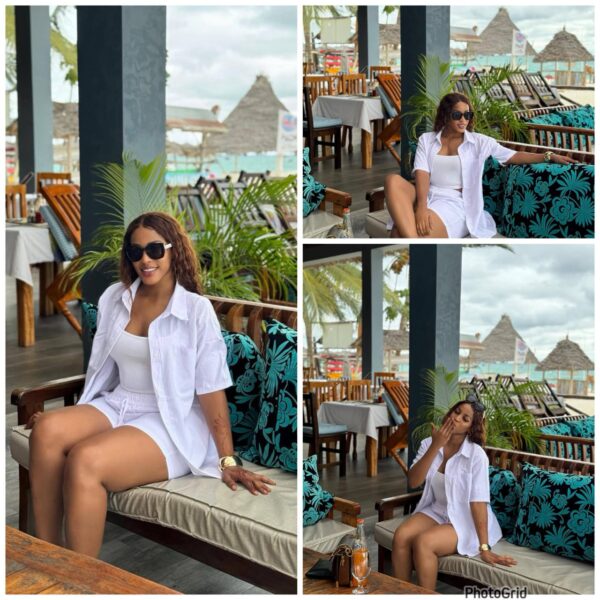 linen short sleeve button-up shirt and shorts