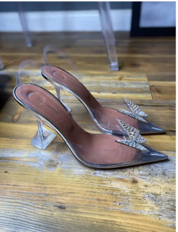 Classy Transparent Butterfly Heels classy transparent butterfly heels