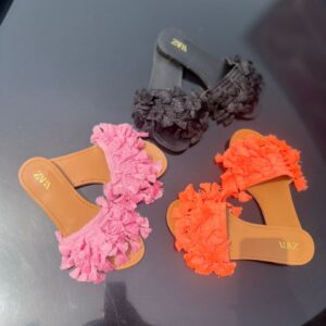 flat women's slippers with tassels