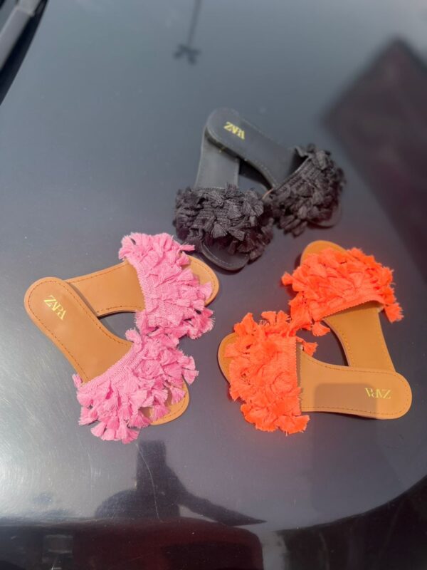 flat women's slippers with tassels