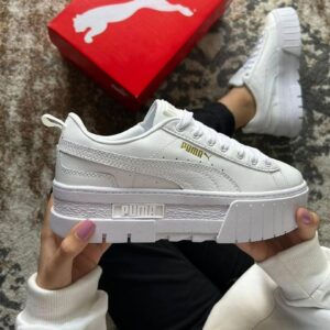 women casual white platform sneakers
