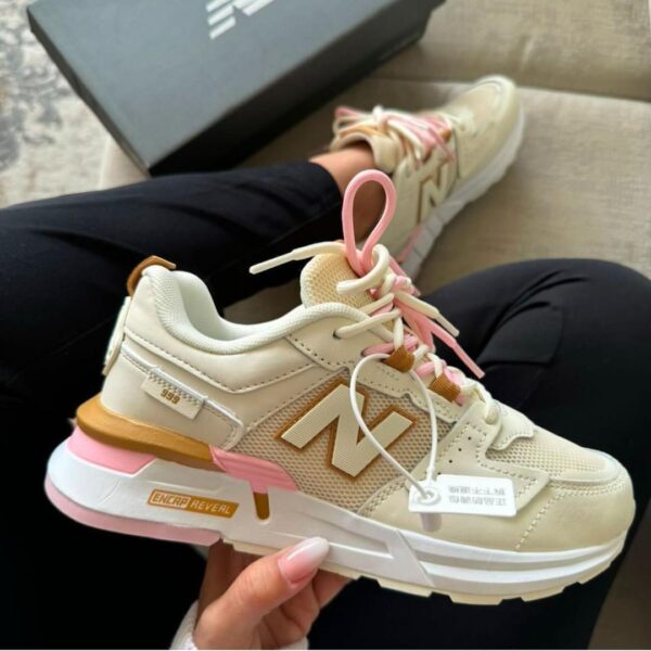 women lifestyle pink white sneakers