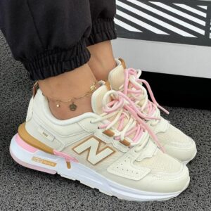 women lifestyle pink white sneakers