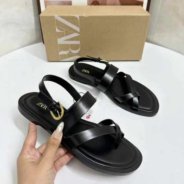 women sling-back flat sandals