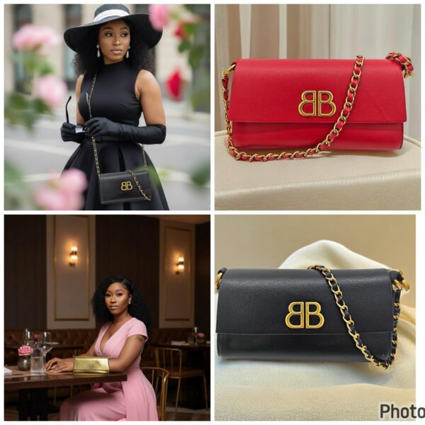 ladies clutch chain-strap bags