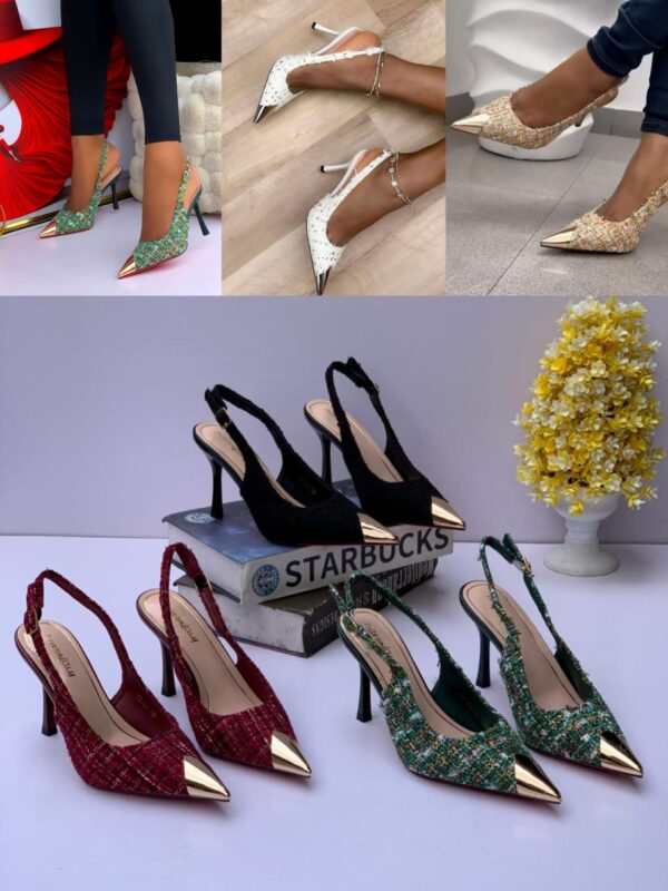 Women Pointed-toe Tweed Pumps women pointed-toe tweed pumps