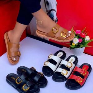 ladies double strap slide