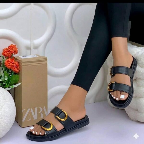 ladies double strap slide