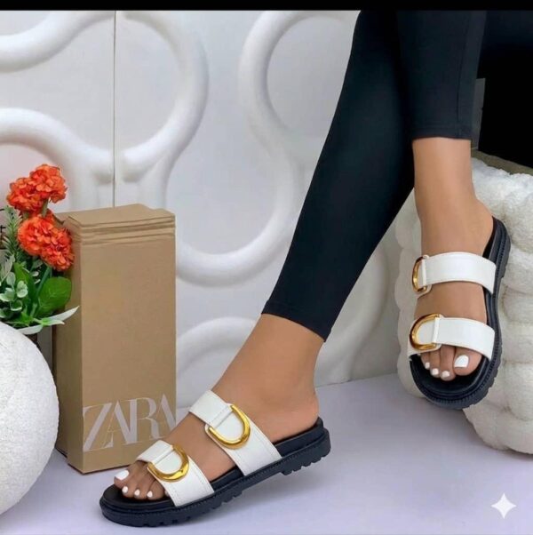 ladies double strap slide