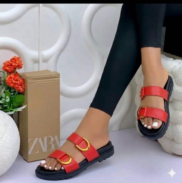 ladies double strap slide