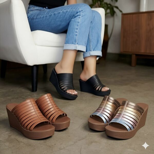 ladies casual wedge slip-on