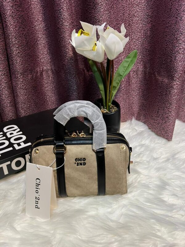 ladies two-tone cross-body handbag