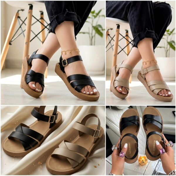 Casual Criss-Cross Sandal For Ladies casual criss-cross sandal for ladies