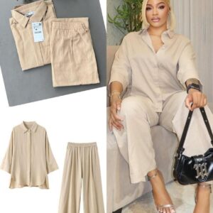 women's casual pants and shirt set
