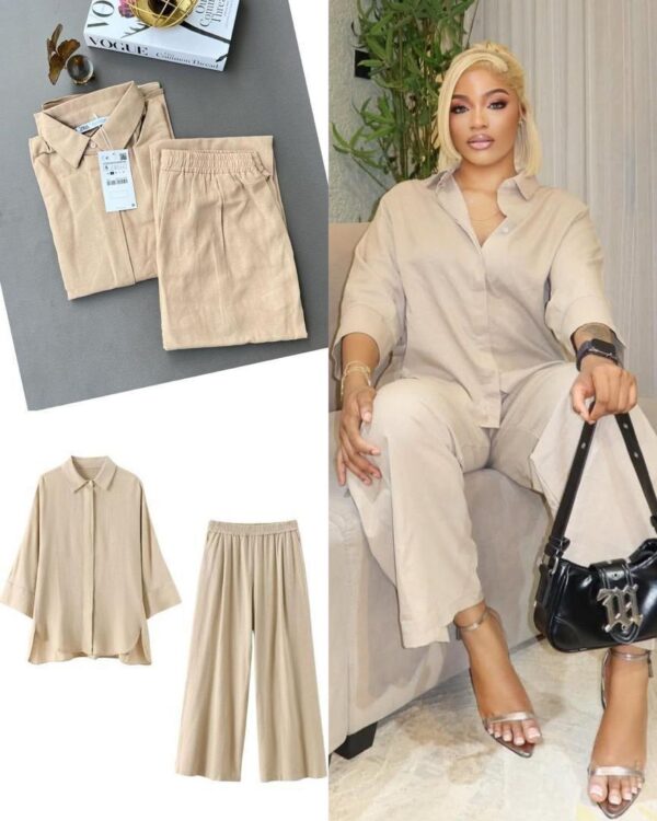 women's casual pants and shirt set