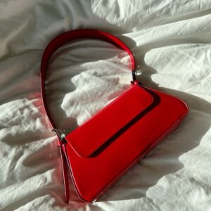 ladies red shoulder bag