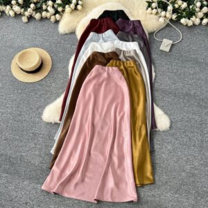 Marketplace & Online Shopping 137 women's satin elastic waist skirts