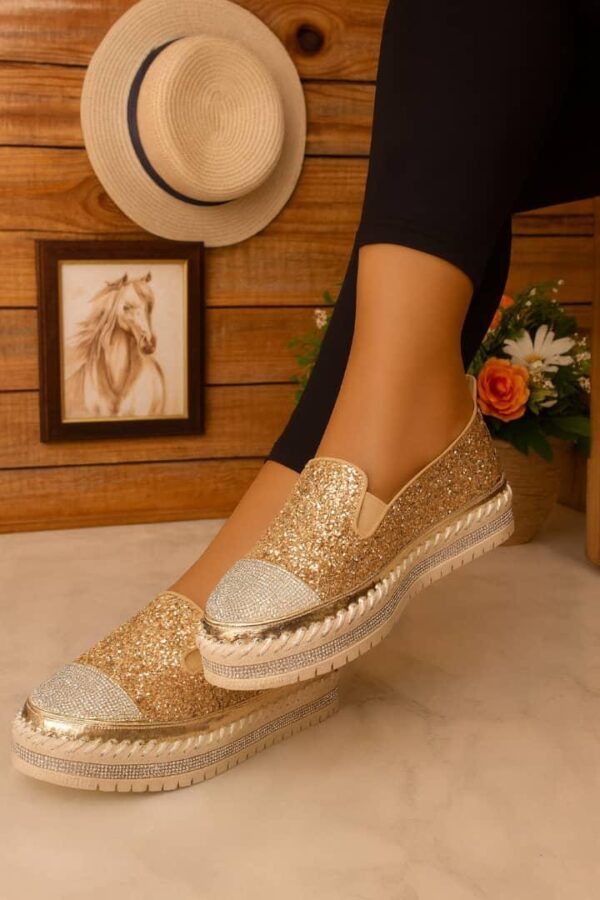 women's casual sequin slip-on shoes
