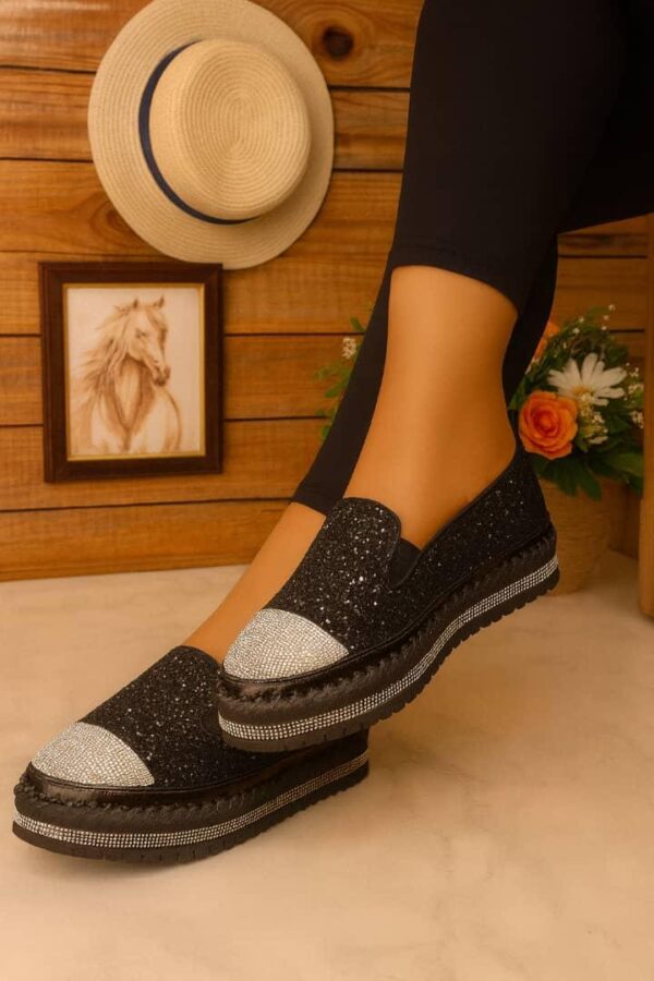 women's casual sequin slip-on shoes
