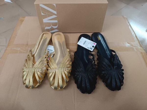 ladies strappy flat slippers