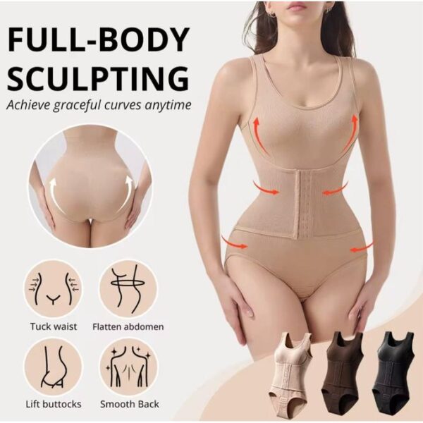 women’s shapewear bodysuit with zip belt