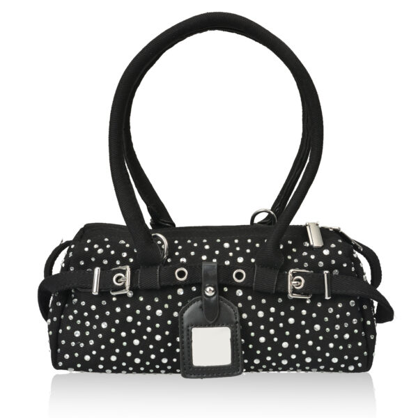 rhinestone studded denim handbag 2
