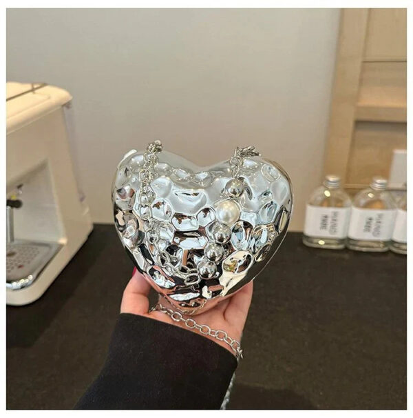 Stylish Acrylic Heart Shaped Clutch stylish acrylic heart shaped clutch