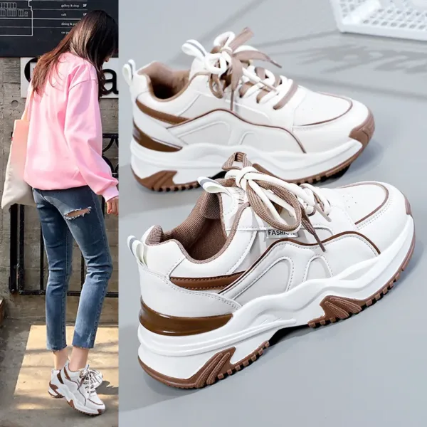 versatile brown and white sneakers 1
