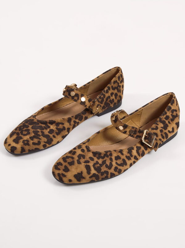 leopard suede flats