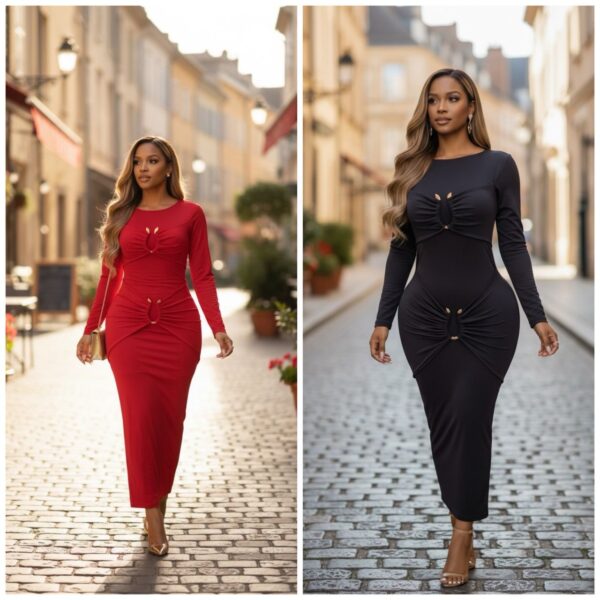 women long-sleeve bodycon dress