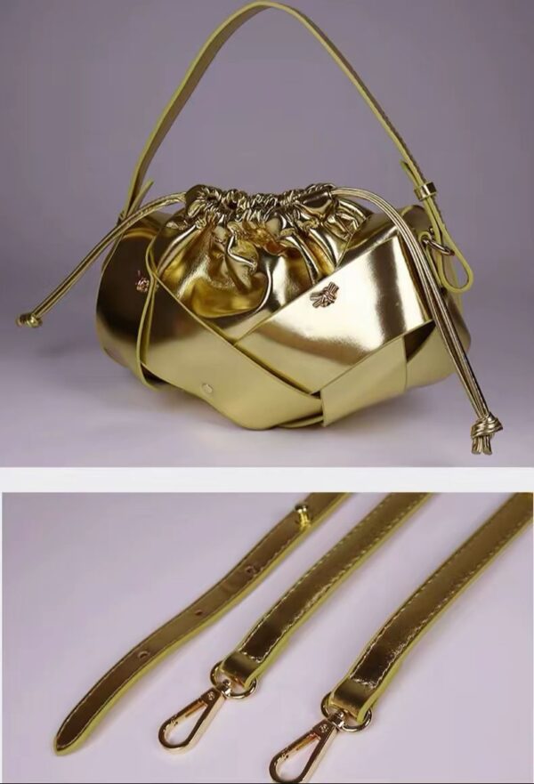 women's leather drawstring bags