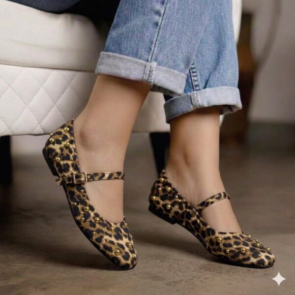 leopard suede flats