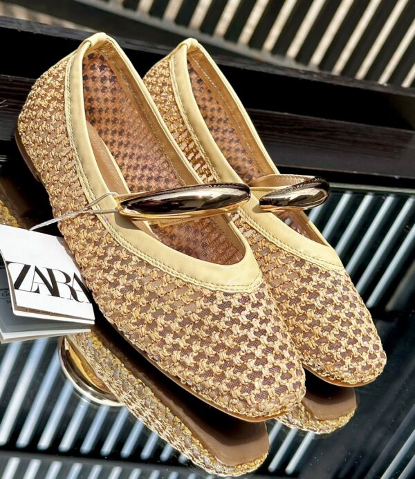 woven mesh ballet flats for ladies