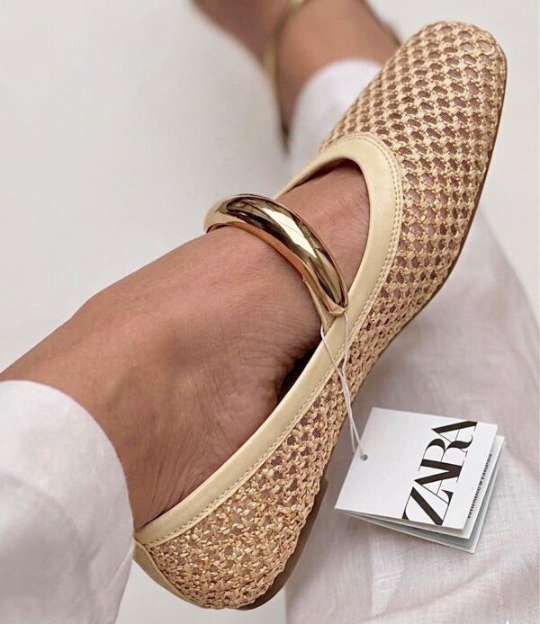 woven mesh ballet flats for ladies