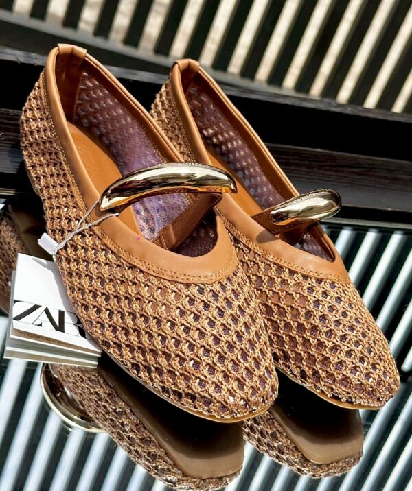 woven mesh ballet flats for ladies