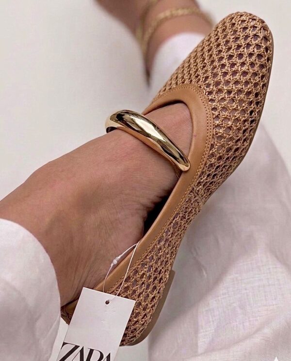 woven mesh ballet flats for ladies