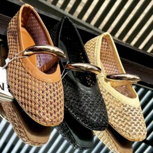 woven mesh ballet flats for ladies