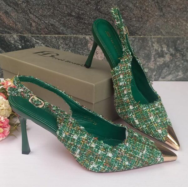 women's pointed-toe sling-back heels