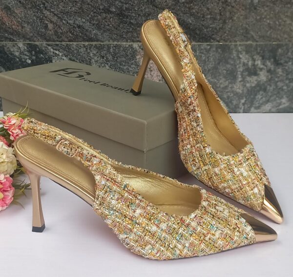 women's pointed-toe sling-back heels