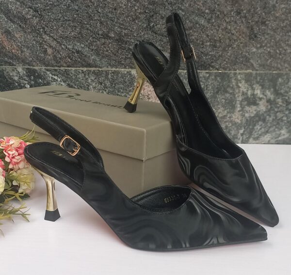 women's pointed-toe sling-back mid-heels